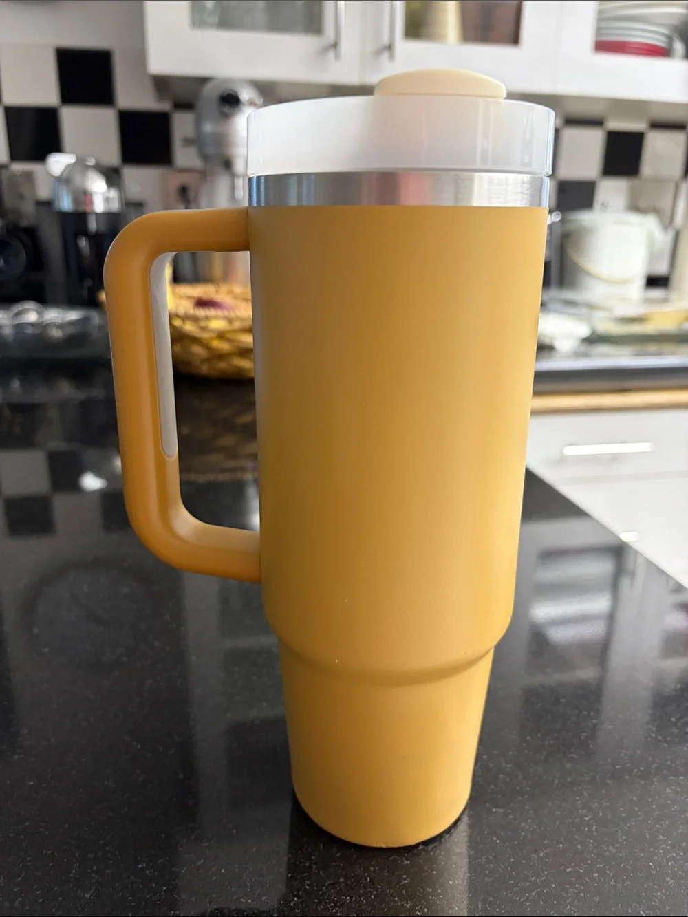30 OZ Stanley Mustard Yellow Travel Mug with Handle - Picture 4 of 8